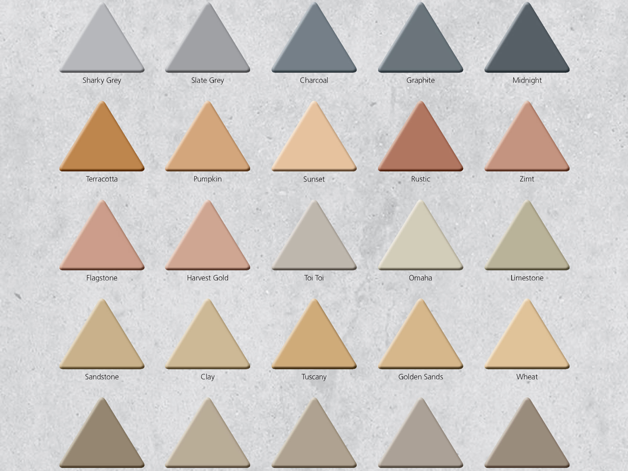 Color Crete Color Chart